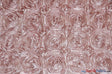 Rosette Satin Polyester Fabric - 3D Satin Floral Embroidery, 52/54" Width (Yards, Bolts, Sample Swatch)