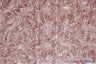 Rosette Satin Polyester Fabric - 3D Satin Floral Embroidery, 52/54" Width (Yards, Bolts, Sample Swatch)