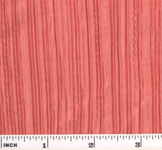 Bodre Solid W/Aunt Pleat Peach Polyester Fabric - Peach Aunt Pleat, 58/60" Width (1 Yard)