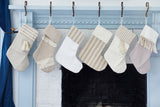 Tan Chevron Christmas Stocking Farmhouse Holiday Decor
