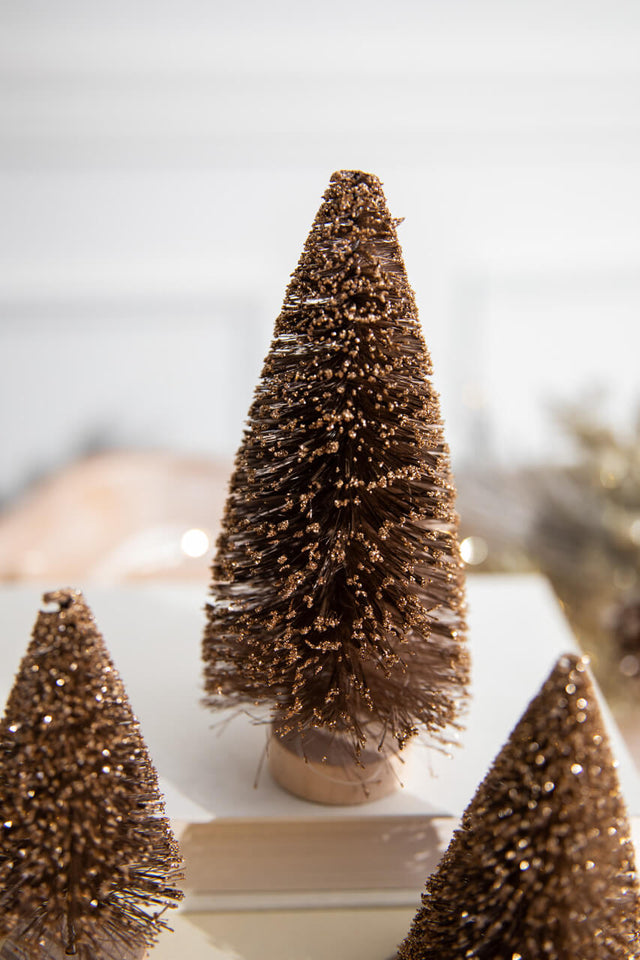 6” Champagne Bottle Brush Tree