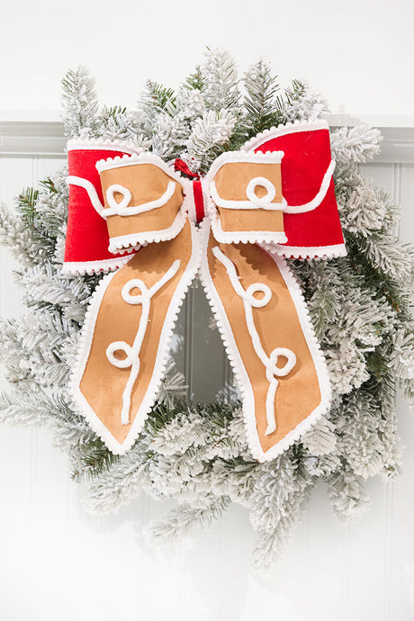 12" Gingerbread Bow