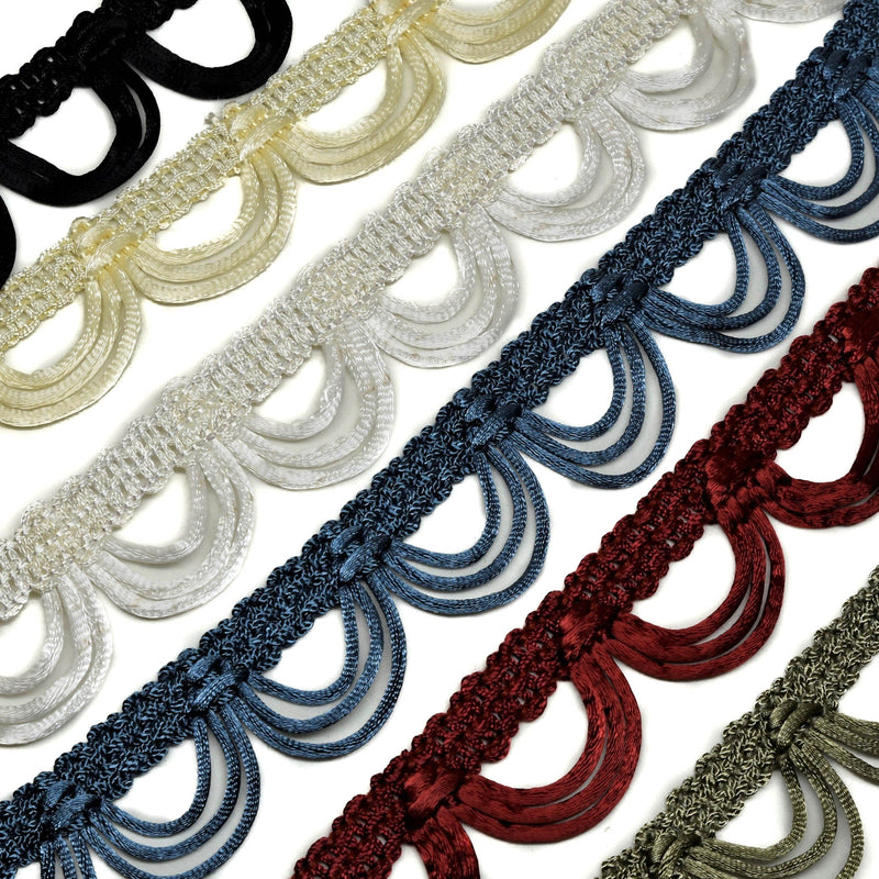 Braided Gimp Trim 1 1/4 Inch Looped