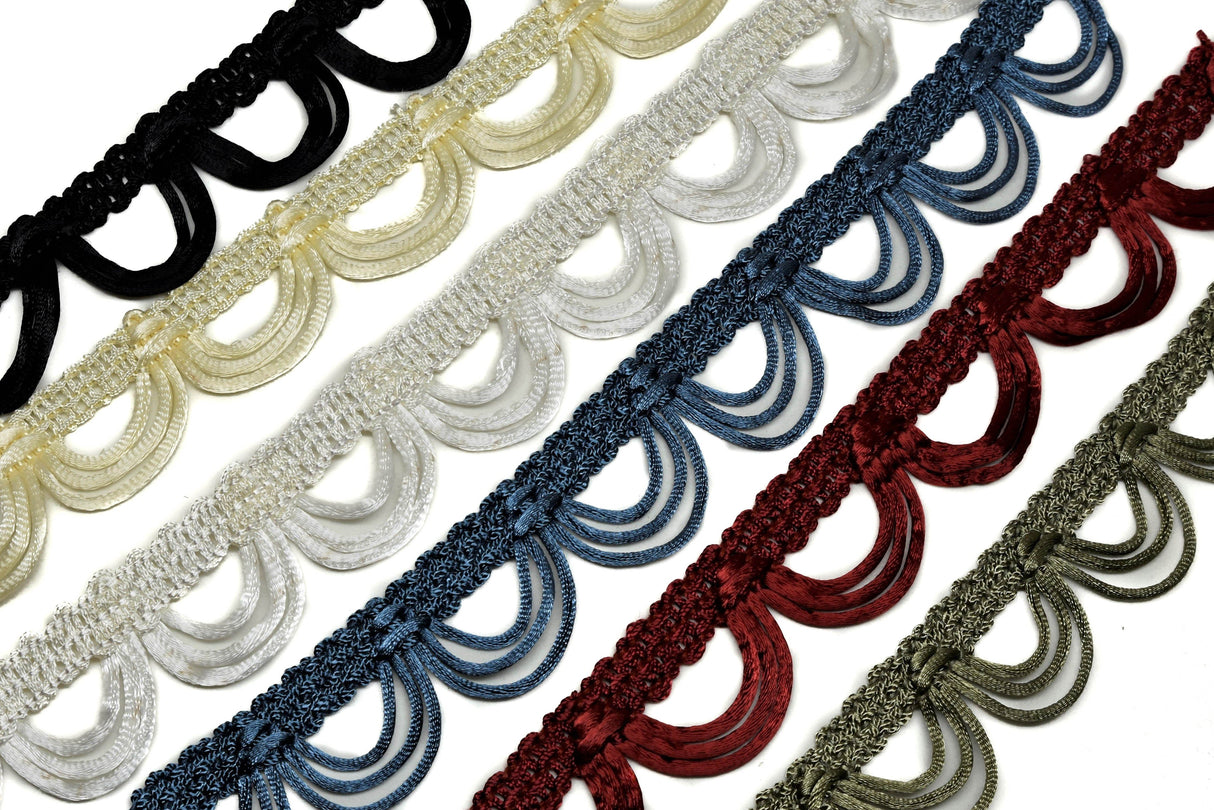 Braided Gimp Trim 1 1/4 Inch Looped
