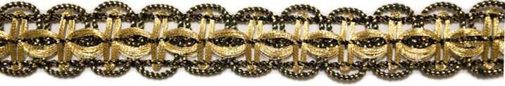 Braided Gimp Trim Metallic 5/8"
