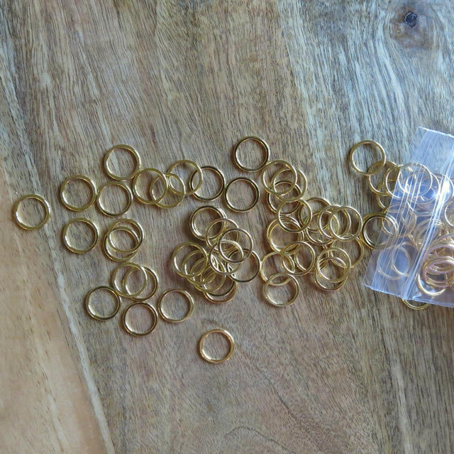 3/8 Inch Gold Bra Rings