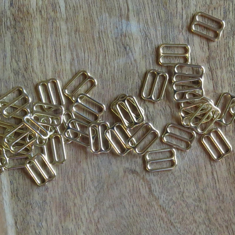 1/2 Inch Gold Bra Slides