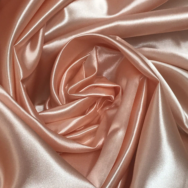 Blush Bridal Satin Fabric - Blush, 58"-60" Width (1 Yard)