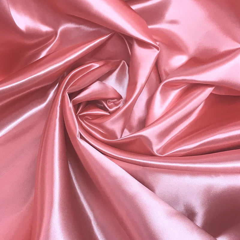 Coral Bridal Satin Fabric - Coral, 58"-60" Width (1 Yard)