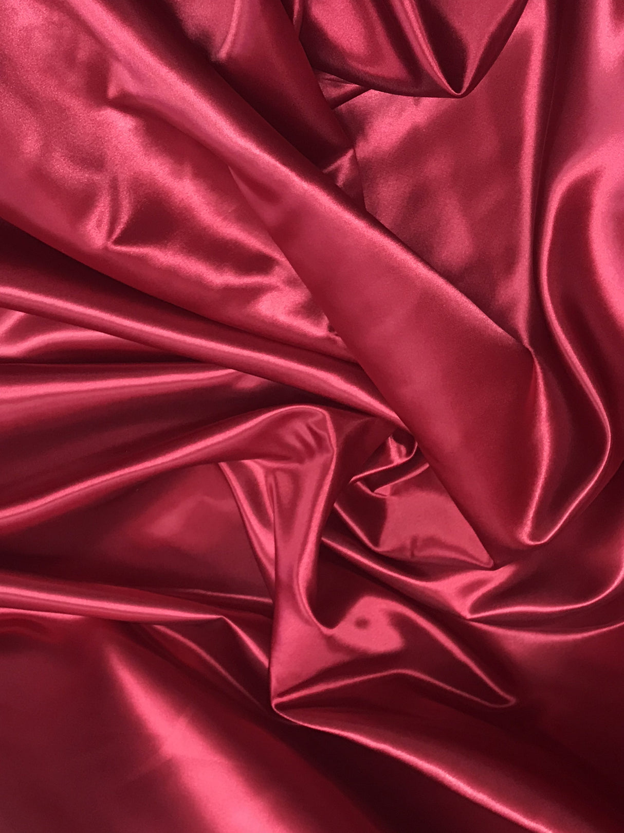 Cranberry Bridal Satin Polyester Fabric - Cranberry, 58"-60" Width (1 Yard)