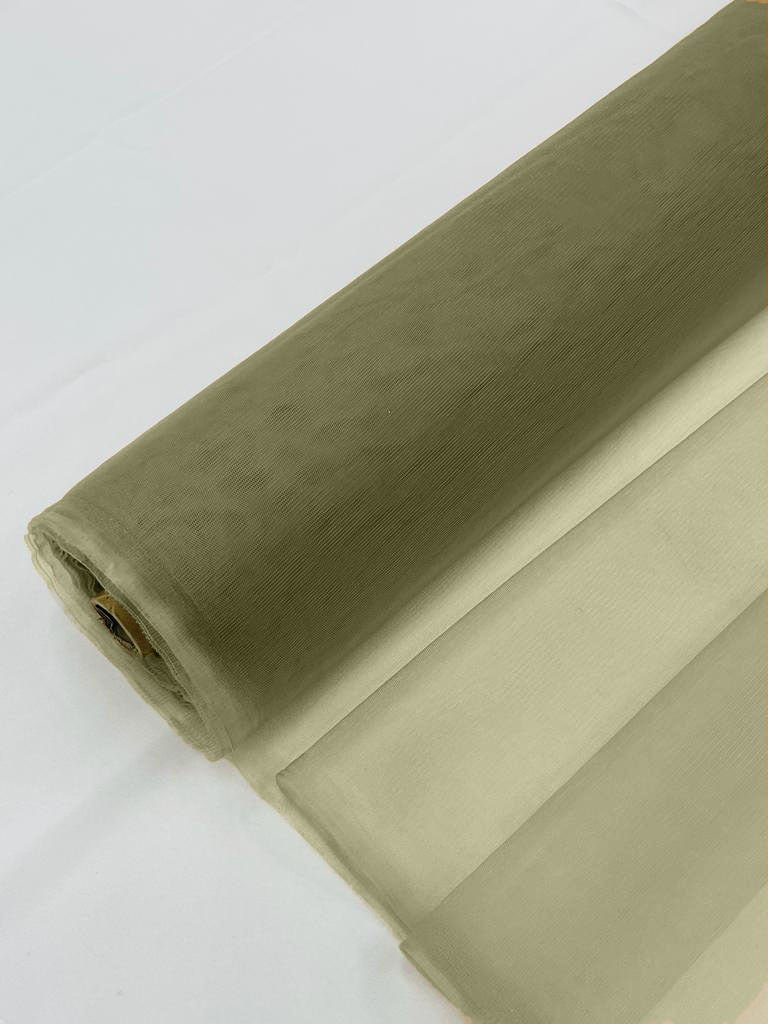 Bridal Illusion Mesh Tulle Fabric - Sheer Mesh, 58" Width, Sold By The Yard (1 Yard)