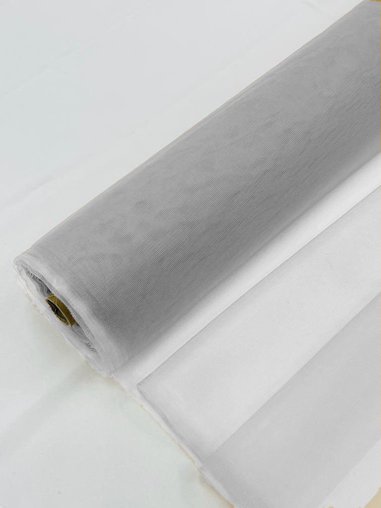 Bridal Illusion Mesh Tulle Fabric - Sheer Mesh, 58" Width, Sold By The Yard (1 Yard)