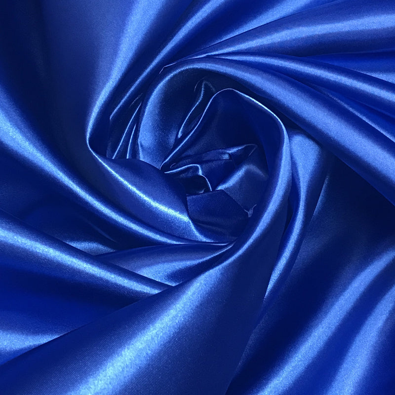 Royal Bridal Satin Fabric - Royal Blue, 58"-60" Width (1 Yard)
