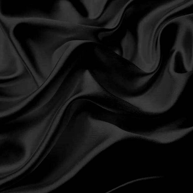 1 Yard Bridal Satin Black Woven Fabric, 58/60″ Wide 100% Polyester