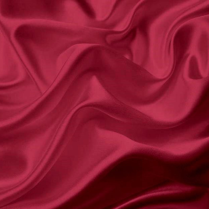 1 Yard 100 Percent Polyester Satin Fabric Cerise Shade 58/60 Inch Wide with Elegant Finish