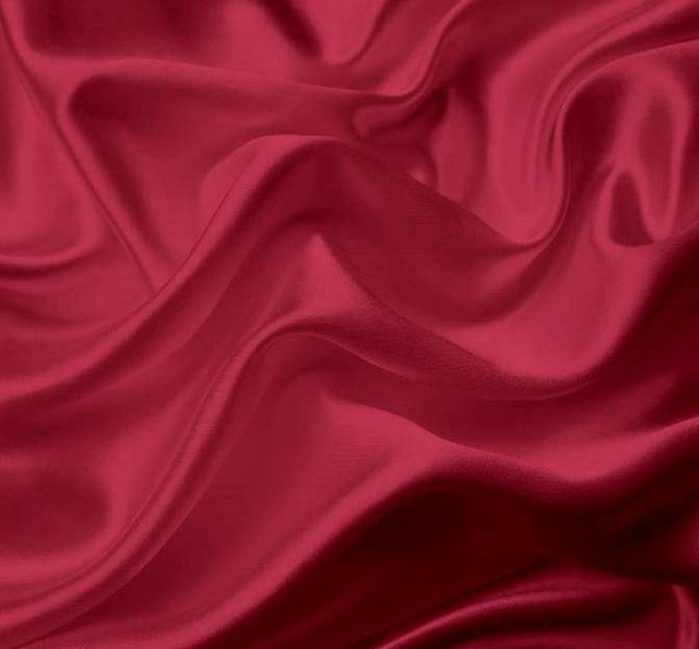 Bridal Satin 100 Percent Polyester Fabric - Cerise, 58/60" Width