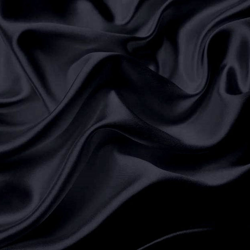 1 Yard New Navy Color Satin Woven Fabric 58/60 Inch Wide Soft and Lustrous Polyester