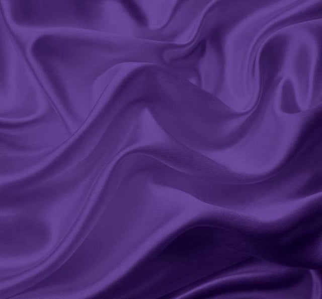 Bridal Satin 100 Percent Polyester Fabric - Purple Gem, 58/60" Width