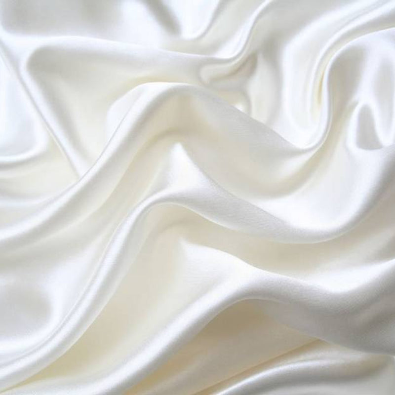 1 Yard White Bridal Satin Woven Fabric 58/60 Inch Wide Smooth 100 Percent Polyester