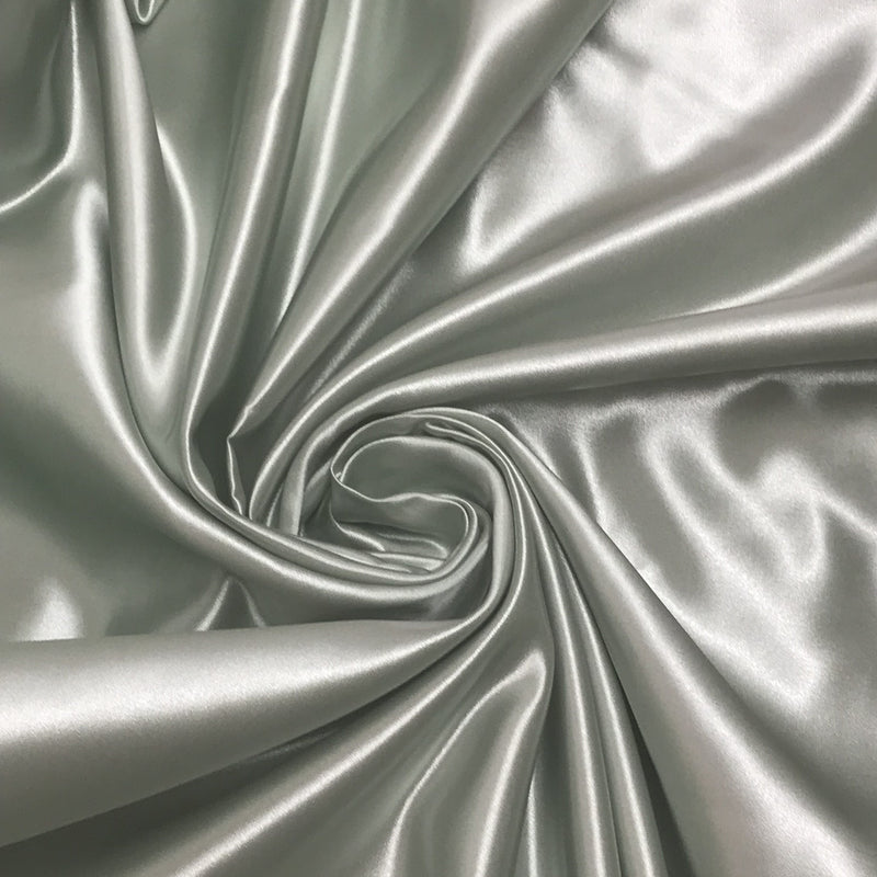 Silver Bridal Satin Fabric - Silver, 58"-60" Wide (1 Yard)