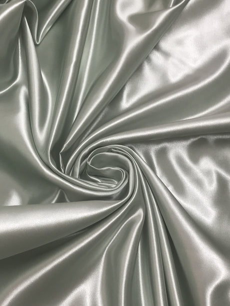 Silver Bridal Satin Fabric - Silver, 58"-60" Wide (1 Yard)