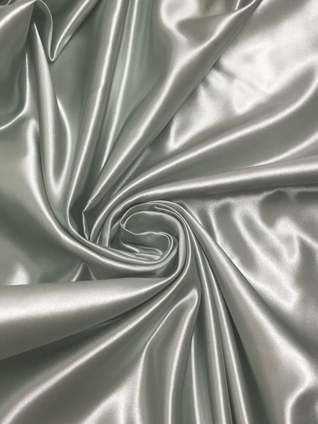Silver Bridal Satin Fabric - Silver, 58"-60" Wide (1 Yard)