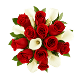 Red Roses White Calla Lilies Bridesmaids Bouquets 3 Sets Fresh Flowers 26 Stems Each