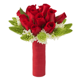 Red Roses Star of Bethlehem Bridesmaids Bouquets 3 Sets Fresh Flowers 27 Stems Each