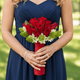 Red Roses Star of Bethlehem Bridesmaids Bouquets 3 Sets Fresh Flowers 27 Stems Each