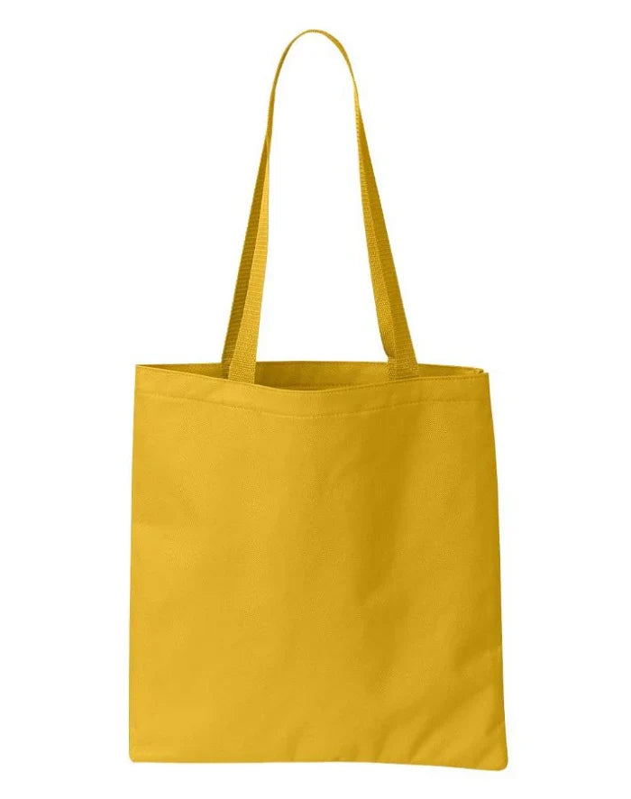 Big Tote Bag 600 Denier Polyester/PVC Fabric - Bright Yellow, Zippered Closure, 18"W X 16"H X 4 1/2"D (1 Bag)