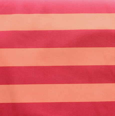 Nylon Lycra Swim Knit Pink and Peach 1" Stripe