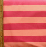 Nylon Lycra Swim Knit Pink and Peach 1" Stripe