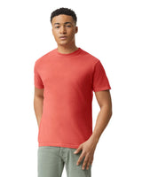 Comfort Colors 1717 Adult Tee Cotton Fabric - Bright Salmon, Semi-Fitted, 4.5 Oz/yd² (1 Piece)