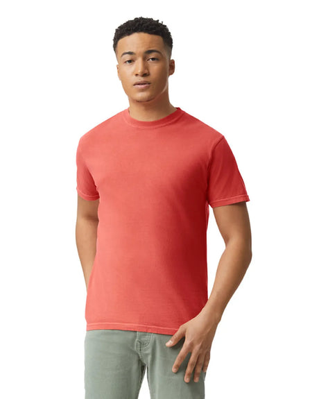Comfort Colors 1717 Adult Tee Cotton Fabric - Bright Salmon, Semi-Fitted, 4.5 Oz/yd² (1 Piece)