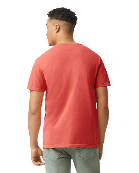 Comfort Colors 1717 Adult Tee Cotton Fabric - Bright Salmon, Semi-Fitted, 4.5 Oz/yd² (1 Piece)
