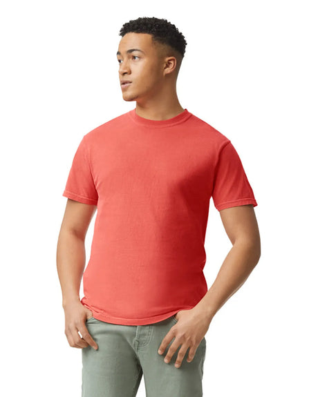 Comfort Colors 1717 Adult Tee Cotton Fabric - Bright Salmon, Semi-Fitted, 4.5 Oz/yd² (1 Piece)