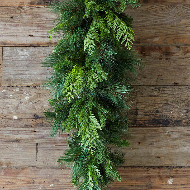 Artificial Bristle Pine Teardrop 29" Evergreen Holiday Home Decor