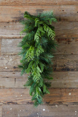 Artificial Bristle Pine Teardrop 29" Evergreen Holiday Home Decor