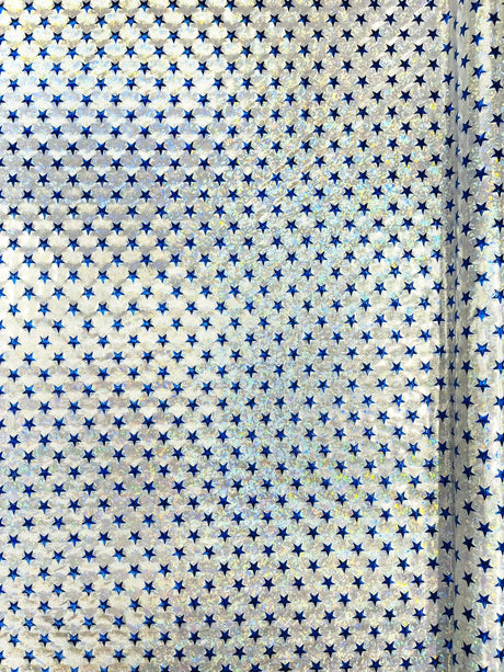Brocken Glass Star Spandex Fabric - Red/White Broken Glass Star Pattern, 58" Width (1 Yard)