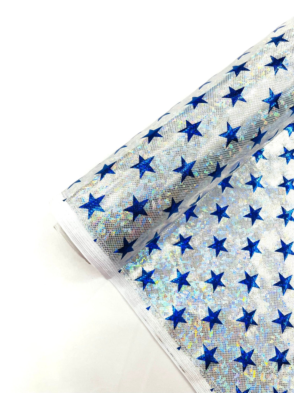 Brocken Glass Star Spandex Fabric - Red/White Broken Glass Star Pattern, 58" Width (1 Yard)