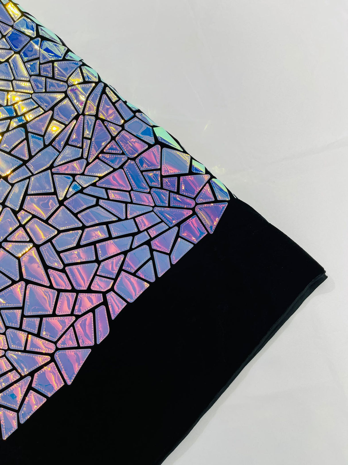 Broken Glass Sequin Velvet Fabric - Broken Glass Sequin, 58" Width (36 Inches)