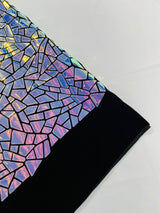 Broken Glass Sequin Velvet Fabric - Broken Glass Sequin, 58" Width (36 Inches)