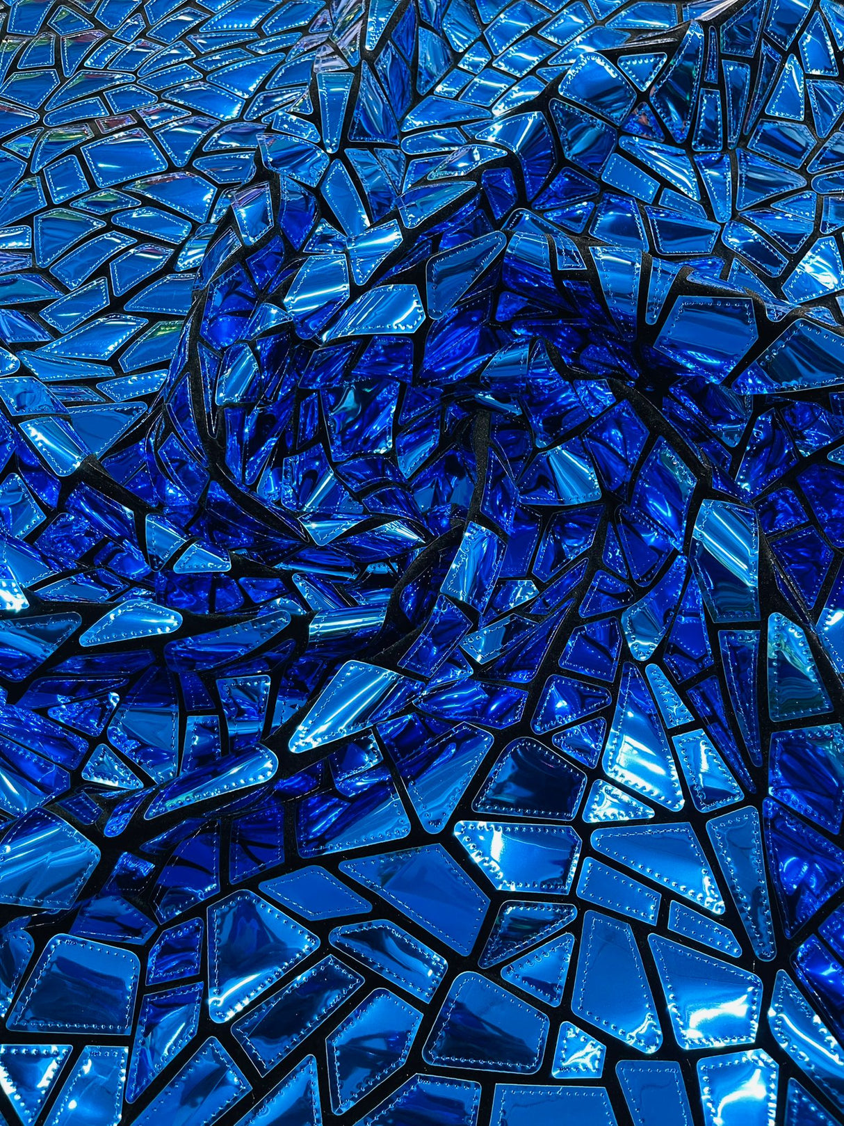 Broken Glass Sequin Velvet Fabric - Broken Glass Sequin, 58" Width (36 Inches)