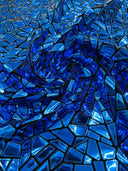 Broken Glass Sequin Velvet Fabric - Broken Glass Sequin, 58" Width (36 Inches)