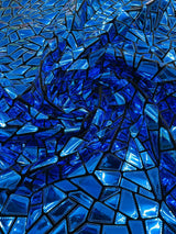 Broken Glass Sequin Velvet Fabric - Broken Glass Sequin, 58" Width (36 Inches)
