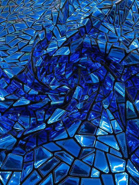 Broken Glass Sequin Velvet Fabric - Broken Glass Sequin, 58" Width (36 Inches)