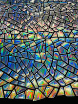 Broken Glass Sequin Velvet Fabric - Broken Glass Sequin, 58" Width (36 Inches)