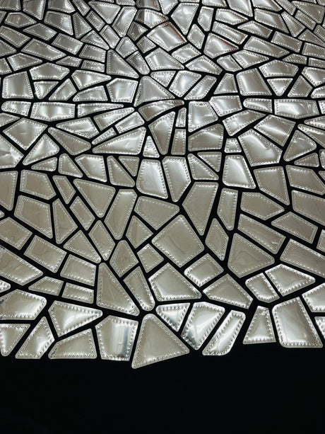 Broken Glass Sequin Velvet Fabric - Broken Glass Sequin, 58" Width (36 Inches)