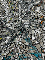 Broken Glass Sequin Velvet Fabric - Broken Glass Sequin, 58" Width (36 Inches)