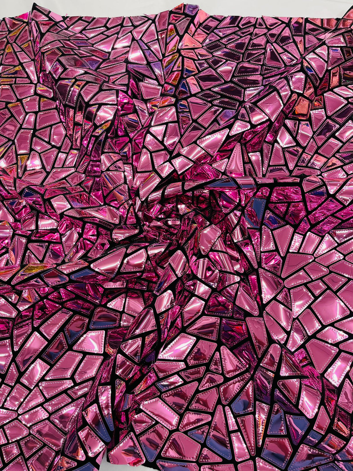 Broken Glass Sequin Velvet Fabric - Broken Glass Sequin, 58" Width (36 Inches)